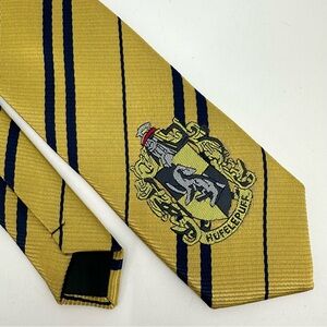 3/$15 Hufflepuff necktie adult size yellow gold stripe